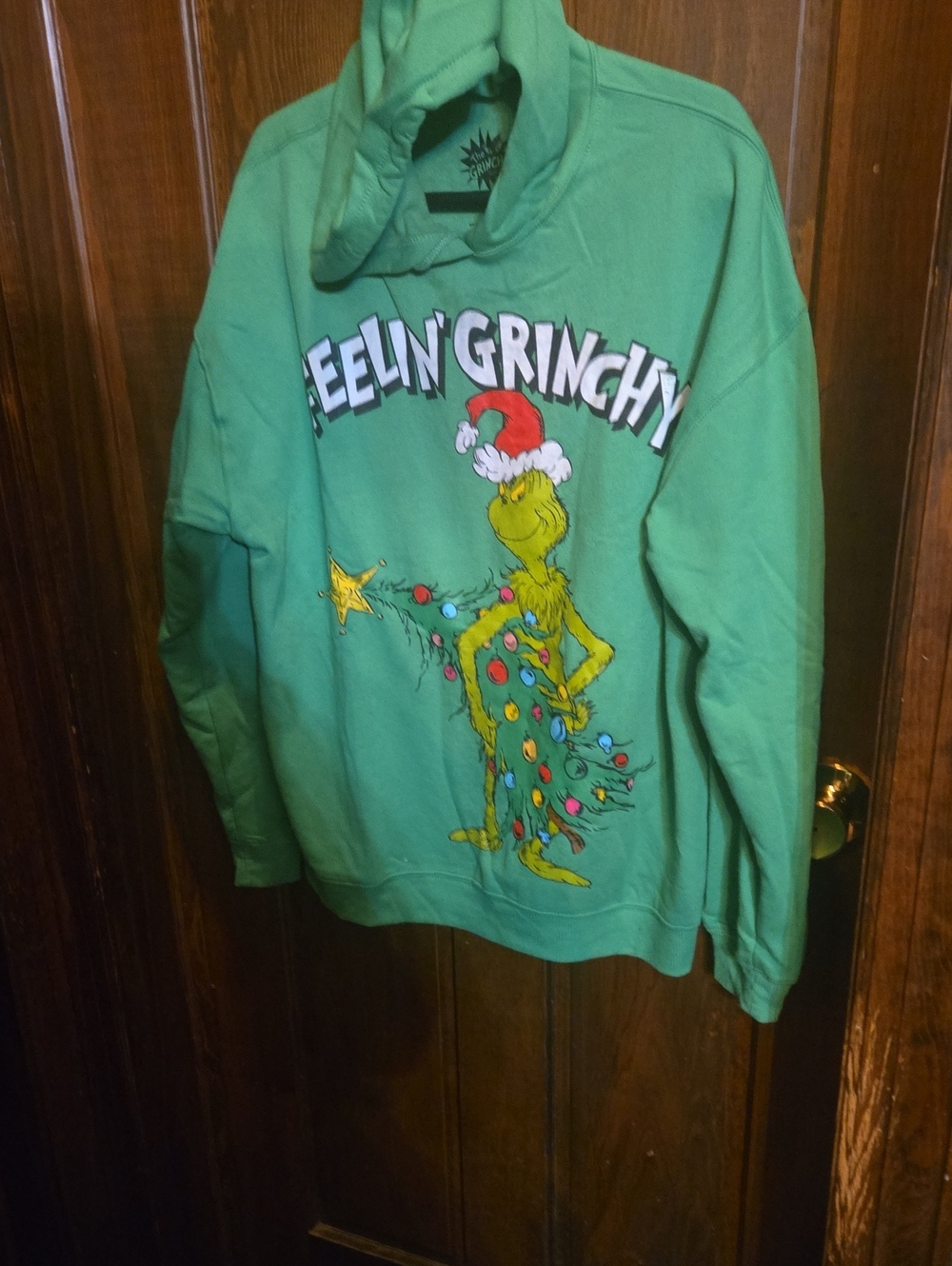Grinch Christmas Green 'Feelin' Grinchy' Hooded Sweatshirt